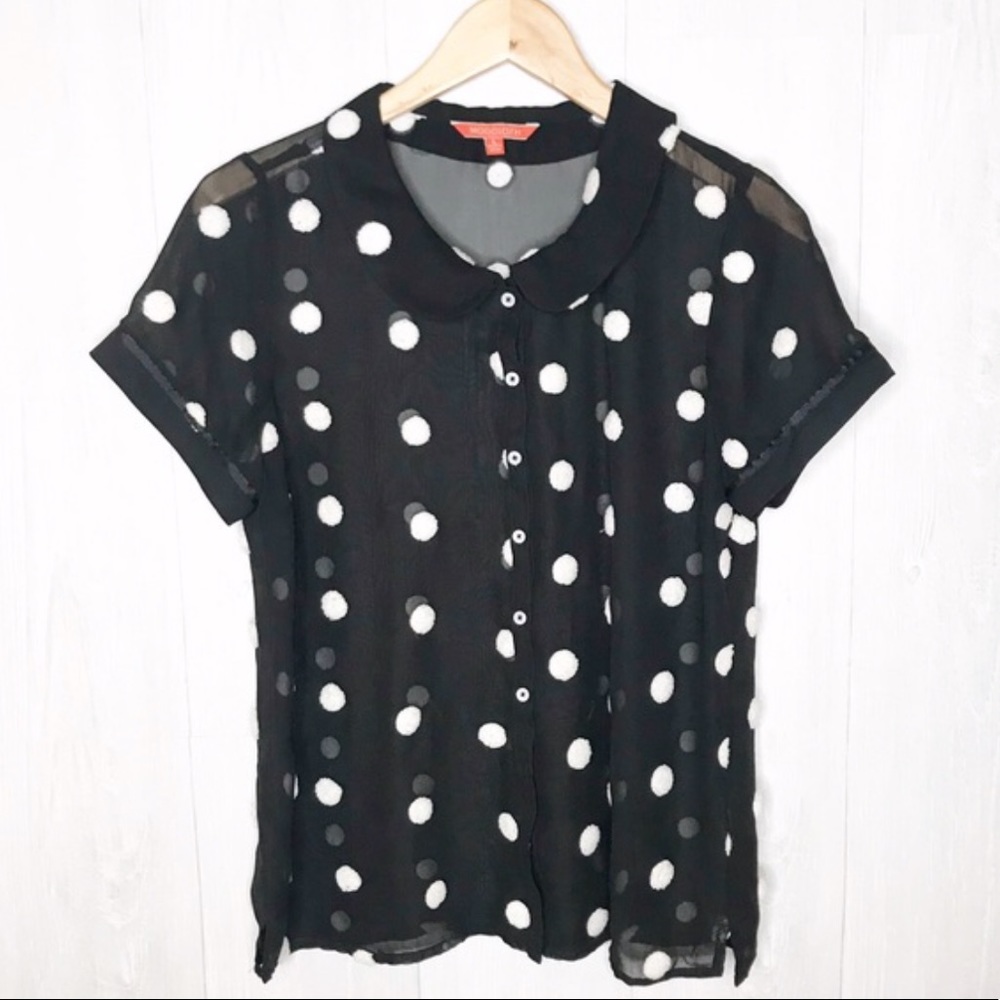 •SOLD• ModCloth Let's Do Lovely Button-Up Top - Picture 4 of 5